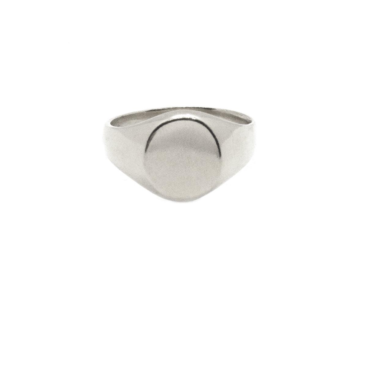 Pinard Oval Heavy Signet Ring, Blank, in Sterling Silver or Brass