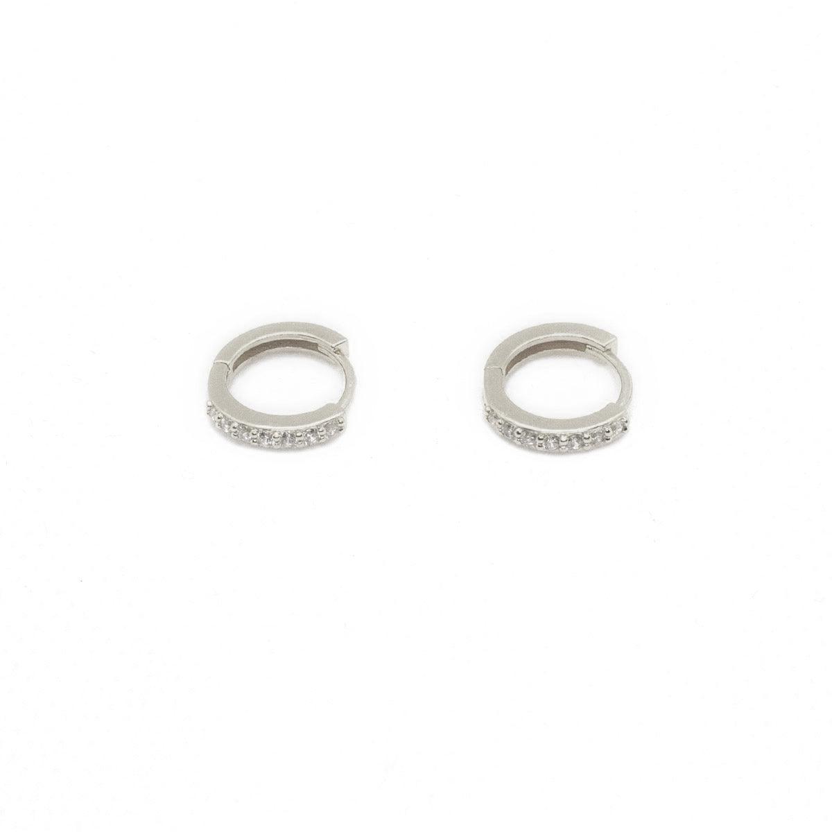 Olivia White Huggie Hoops - NUUK